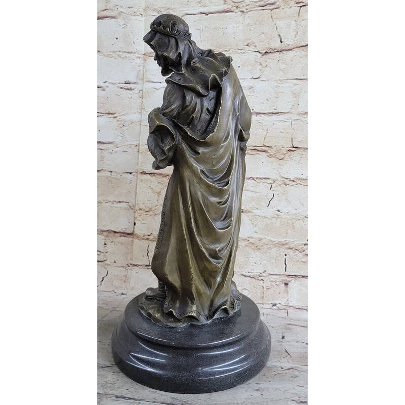 Wise Man Christmas Traveler Nativity Christianity Bronze Statue Sculpture 14 Inches X 6 Inches