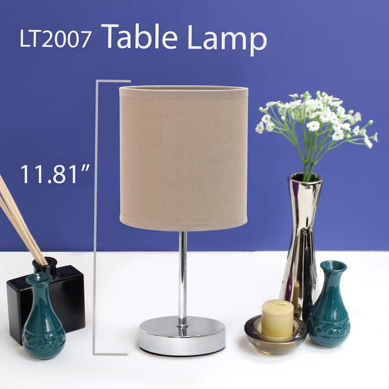 Simple Designs 11.81" Basic Mini Table Lamp with Feit LED Bulb Included - 11.81