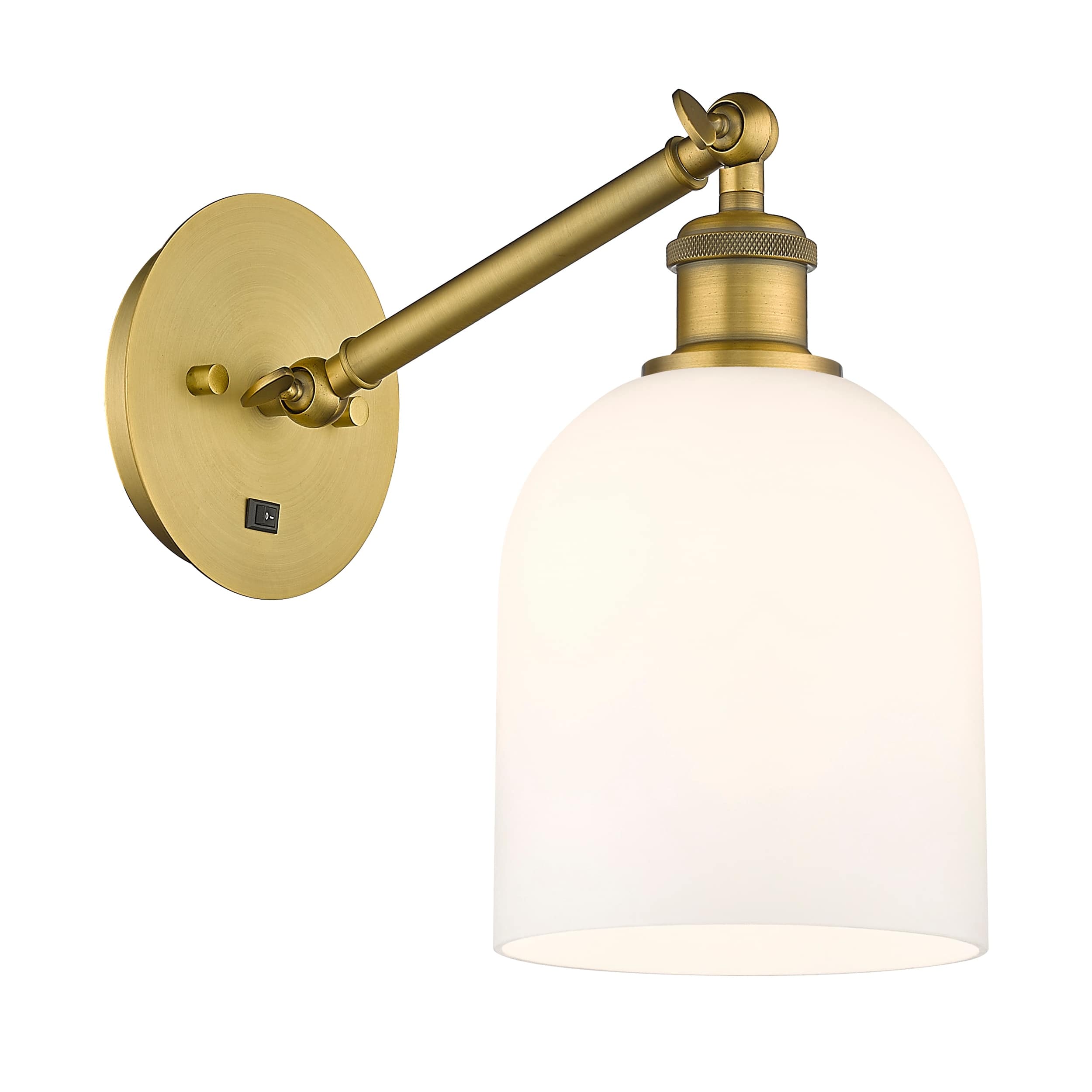 Option Brushed Brass / Gloss White Shade