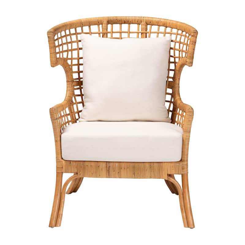 Regina Bohemian Light Honey Rattan Arm Chair