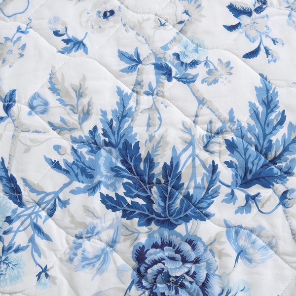 Laura Ashley Breezy Floral - Pink _ALL COTTON_ Quilt Set - On Sale - Bed  Bath & Beyond - 31503013