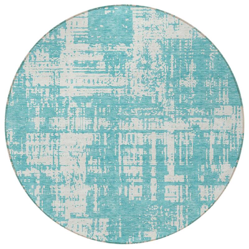 HomeRoots Abstract Transitional Rectangle Outdoor Rug