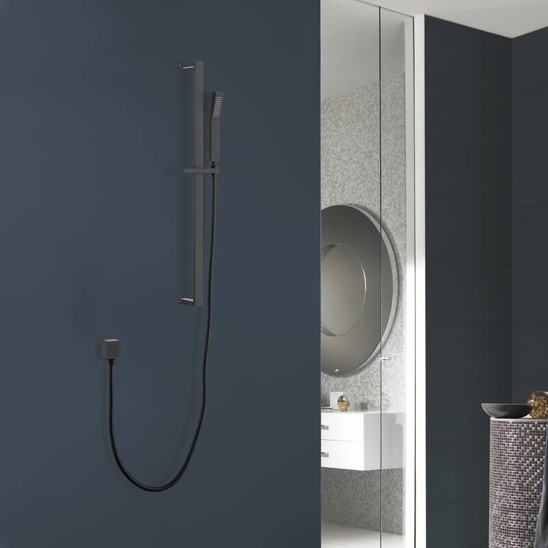 Topcraft Stainless Steel Handheld Shower with 28-Inch Slide Bar