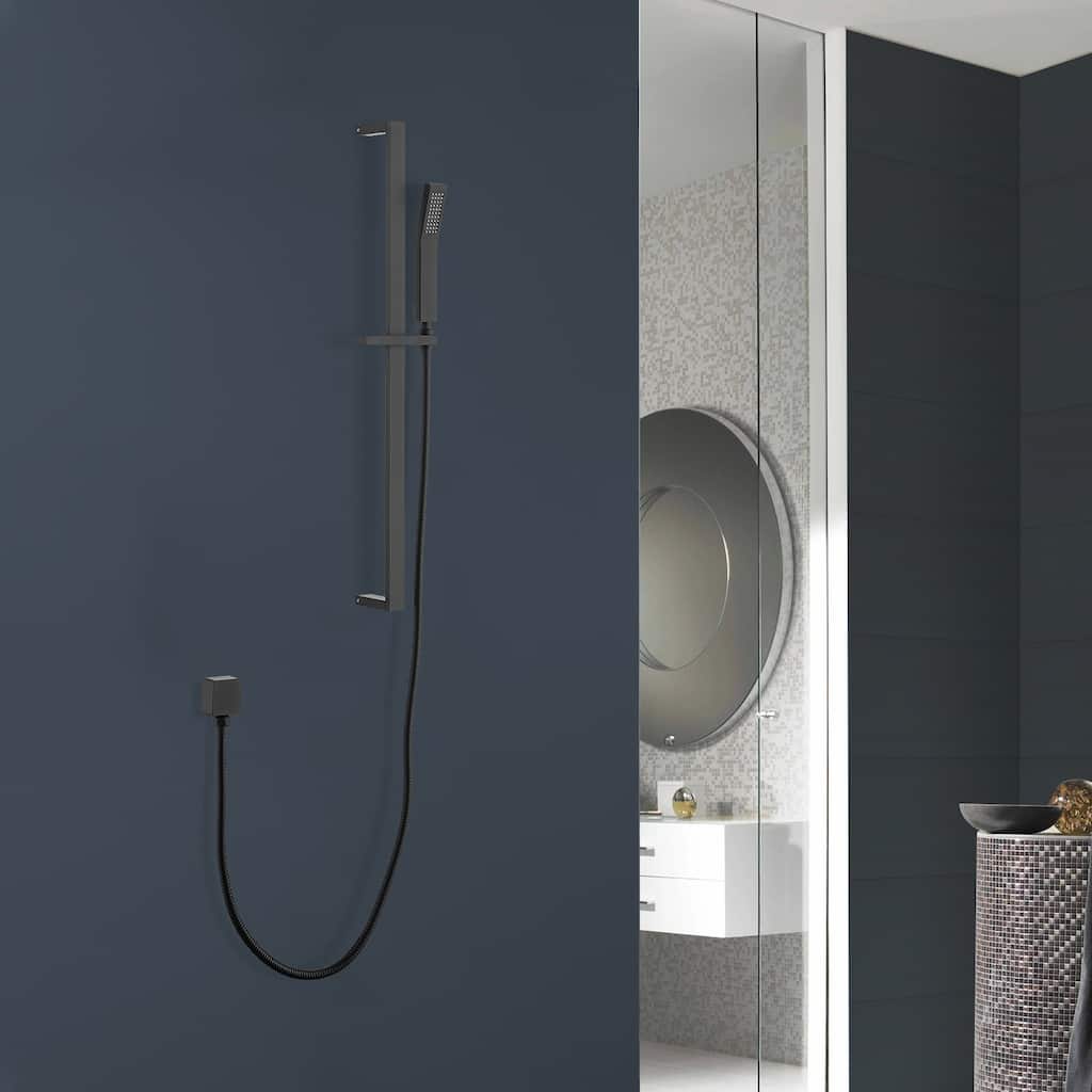 Topcraft Stainless Steel Handheld Shower with 28-Inch Slide Bar
