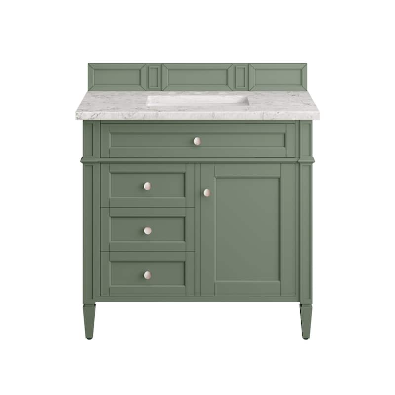 James Martin Vanities Brittany 36" Single Vanity, Smokey Celadon