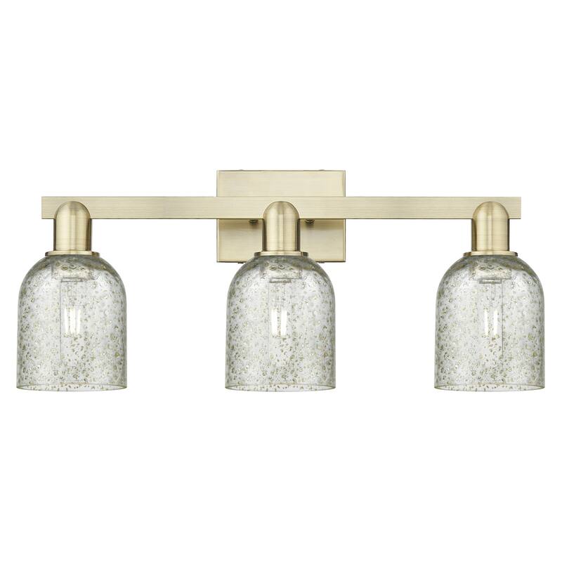 Innovations Lighting 716-3W-11-24 Caledonia Vanity Caledonia 3 Light - Antique Brass / Mica