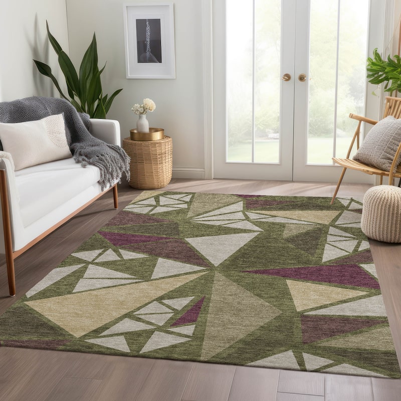 Premium Washable Super Soft Contemporary Mosaic Mayfield Rug