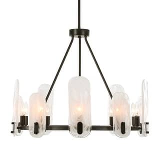 Uttermost Ellipse 10 Light Dark Bronze Chandelier - 28"W x 22.5"H x 28"D