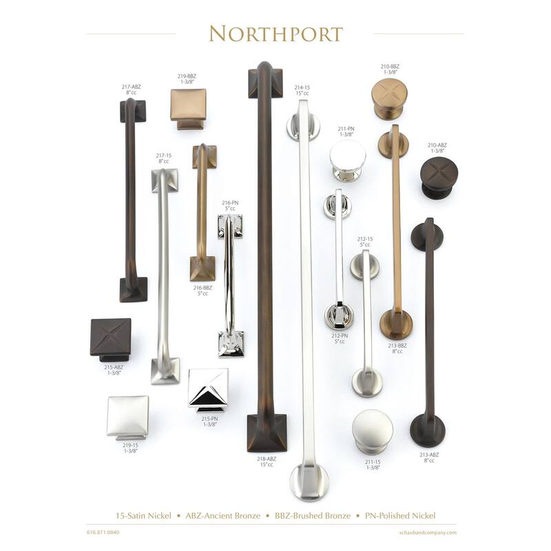 Schaub and Company Northport 3-1/2" Center to Center Contemporary