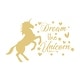 preview thumbnail 6 of 13, Unicorn Wall Decal for Baby Girl Nursery 22 wide x 15 tall inches - Beige