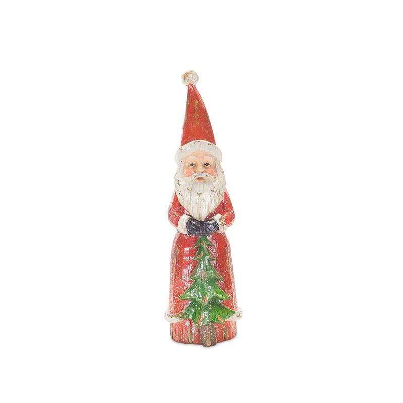 Smiling Santa Trio Christmas Figurines - 10.25" - Set of 3