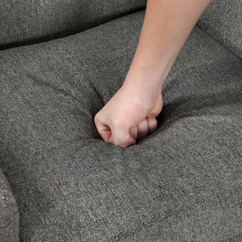 Laertes 26" Textured Fabric Accent Chair - Button-Tufted Chair Back