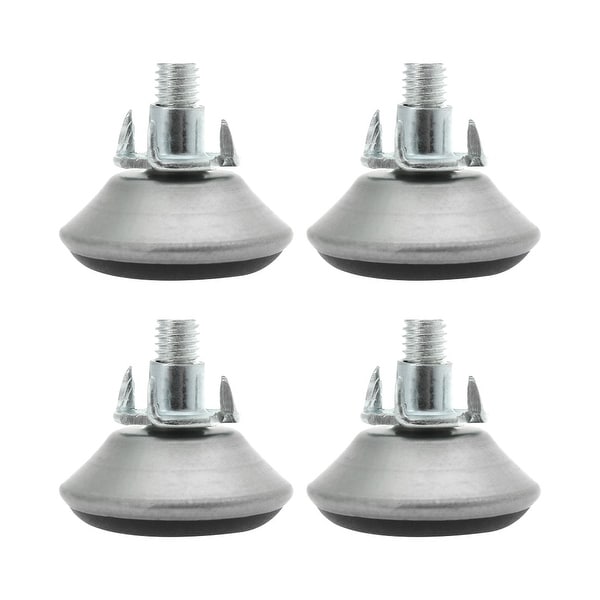 M8 x 18 x 40mm Screw on Furniture Glide Leveling Feet Thread Adjustable Leveler with T-nuts for Cabinet Leg 4pcs