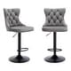 preview thumbnail 9 of 125, Velvet Upholstered Nailheads Tufted Swivel Bar Stools (Set of 6)