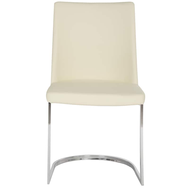 SAFAVIEH Felipa Mid-Century Modern White Dining Chair (Set of 2) - 18.5" x 22.3" x 33.5" - 19Wx22Dx34H
