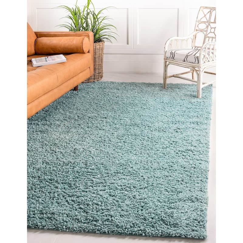 Shag Turhal Collection Area Rug - Aqua - 3'3"x5'3"