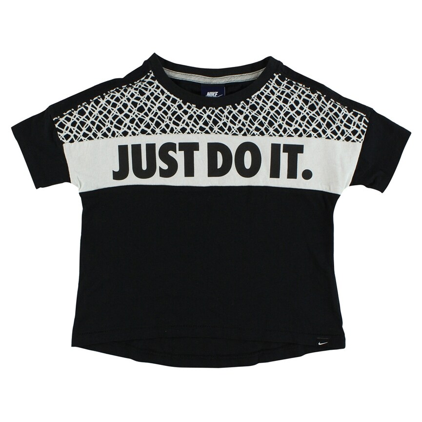 Shop Nike Baby Girl S Prep Just Do It Shirt Black Black White