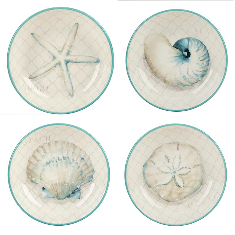 Certified International Ocean View Set of 4 Soup Bowls - 9" Diam x 2"
