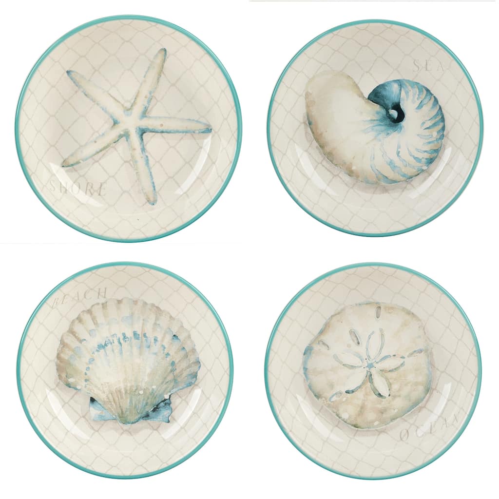 Certified International Ocean View Set of 4 Soup Bowls - 9" Diam x 2"