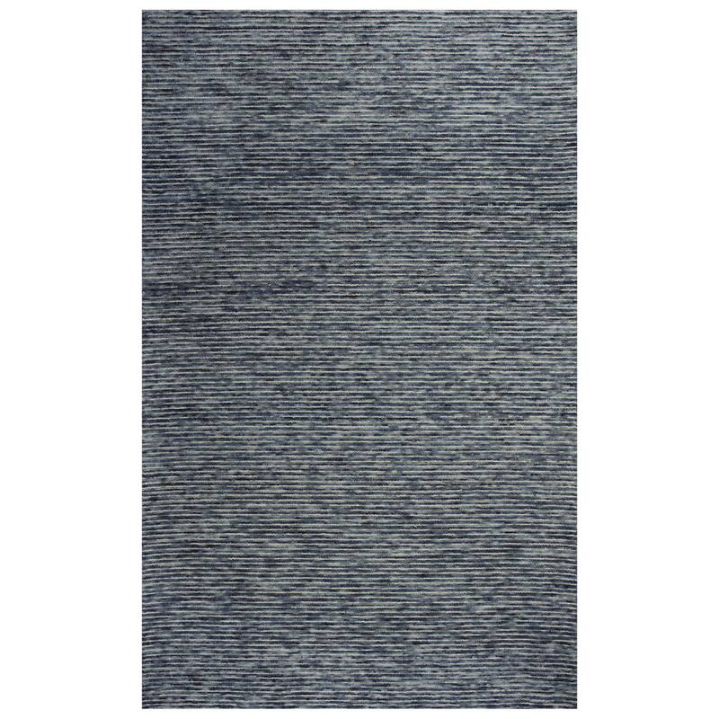 Alora Decor Laine Collection Stripe Casual Area Rug - 5' x 7'6" - Blue