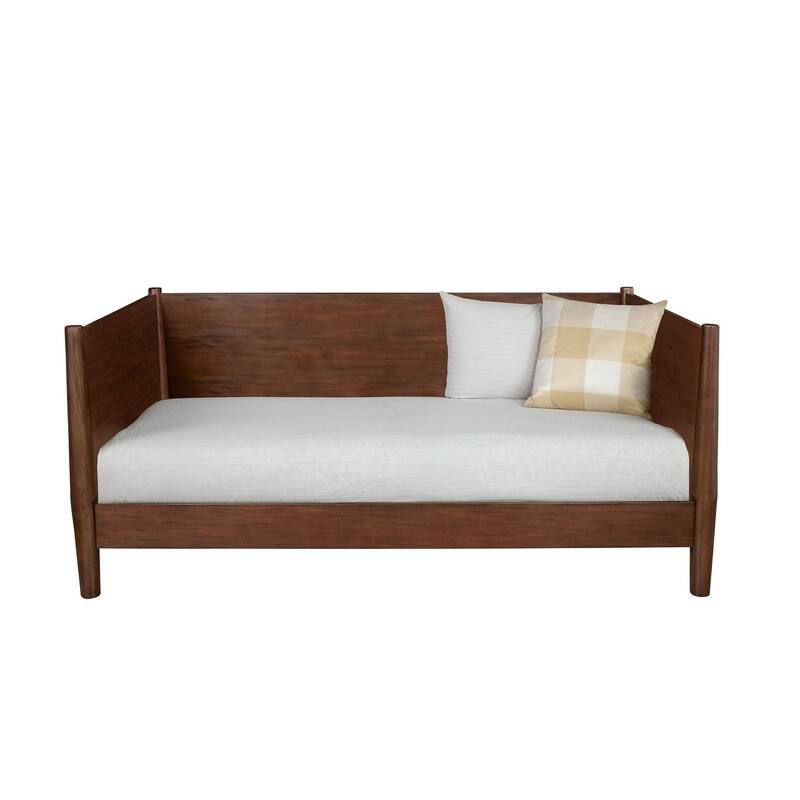 Alpine Furniture Flynn Mid Century Modern Twin Day Bed, Walnut