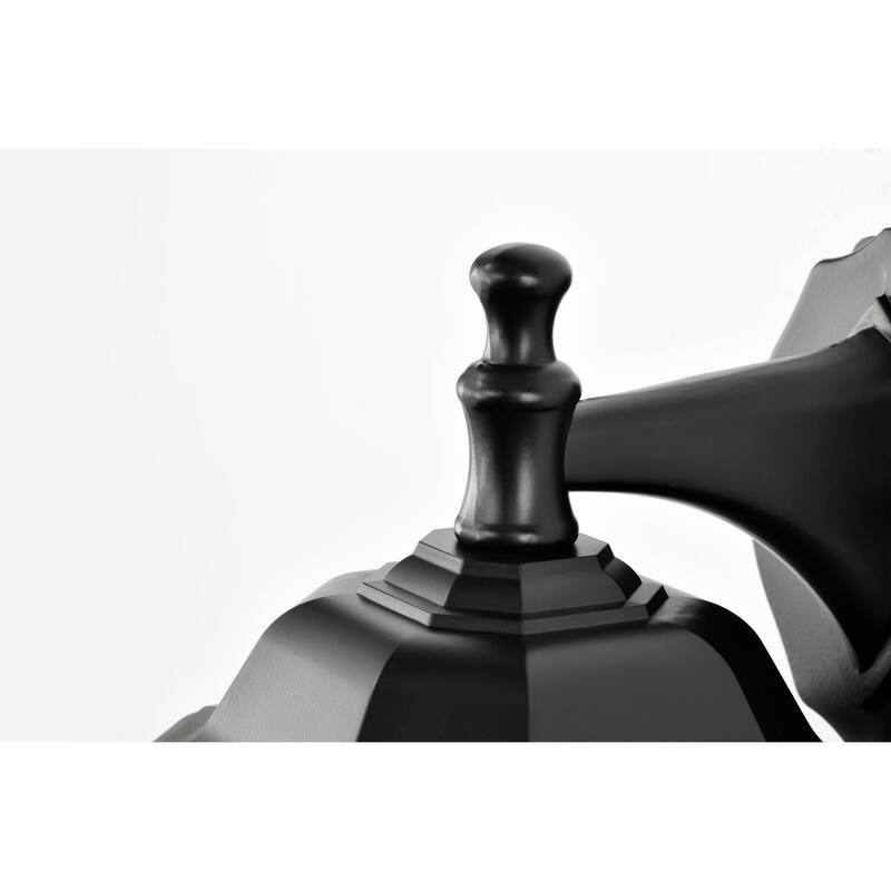 Hopkins Outdoor Large Wall Light Matte Black Finish Clear Glass