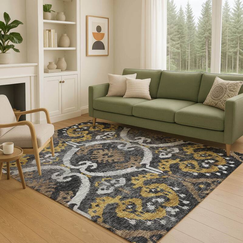 Machine Washable Indoor/ Outdoor Global Empire Chantille Rug