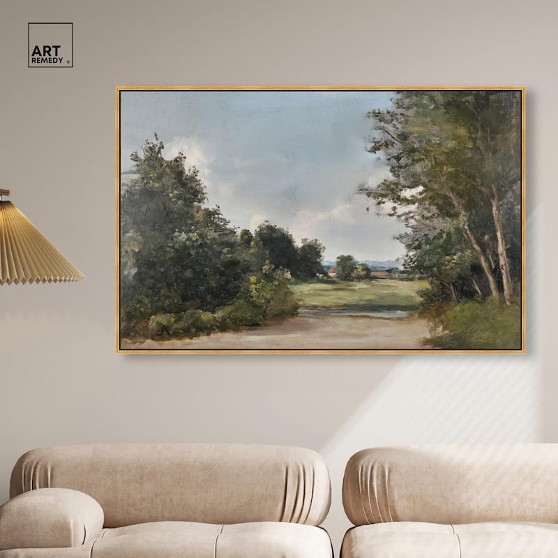 Hilltop Tower View II Canvas by Art Remedy