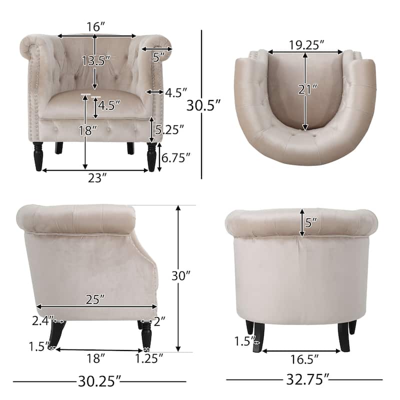 Christopher Knight Home - Akira Velvet Club Chair