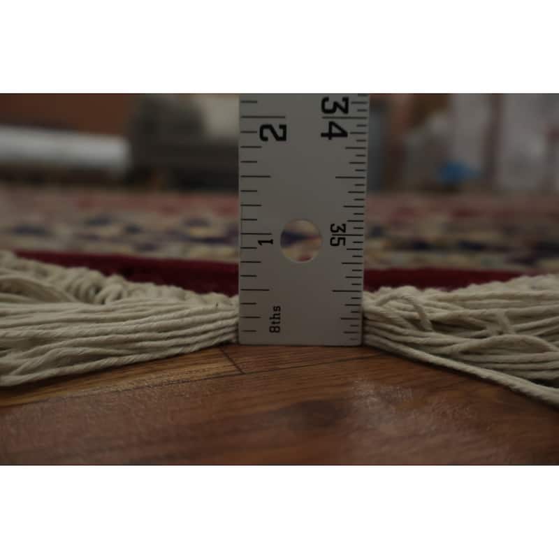 Hand Knotted Oriental 100% Wool Carpet Traditional All-Over Red Ziegler Area Rug - 6' 0'' X 6' 0''