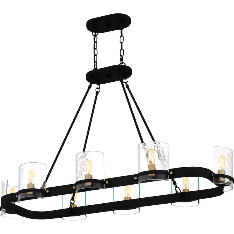Gloucester 8-Light Matte Black Linear Chandelier