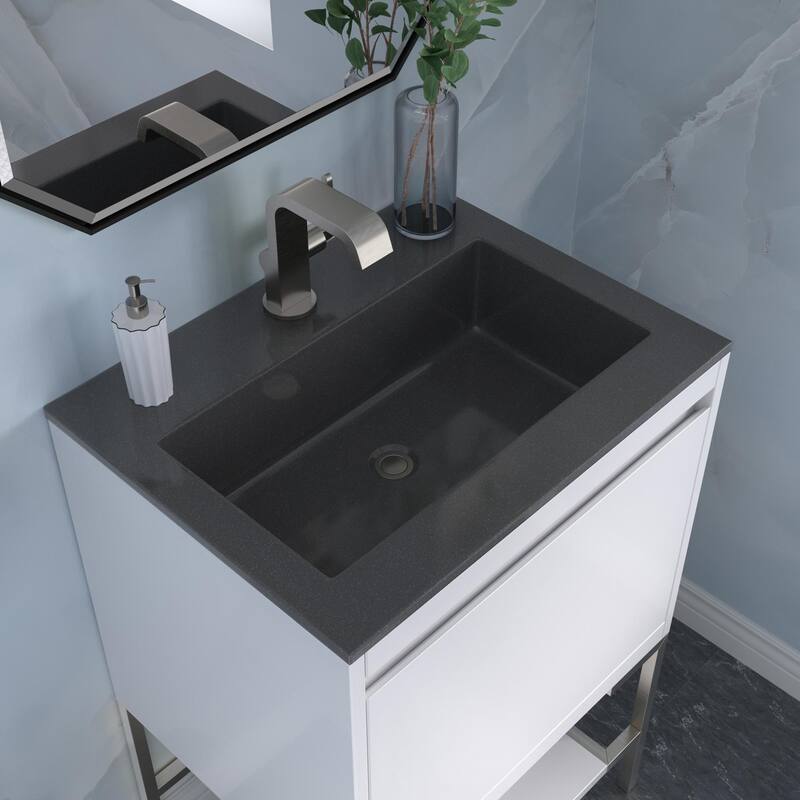 James Martin Vanities 805-V23.6-BN-CH Mantova 24" Single Basin Poplar