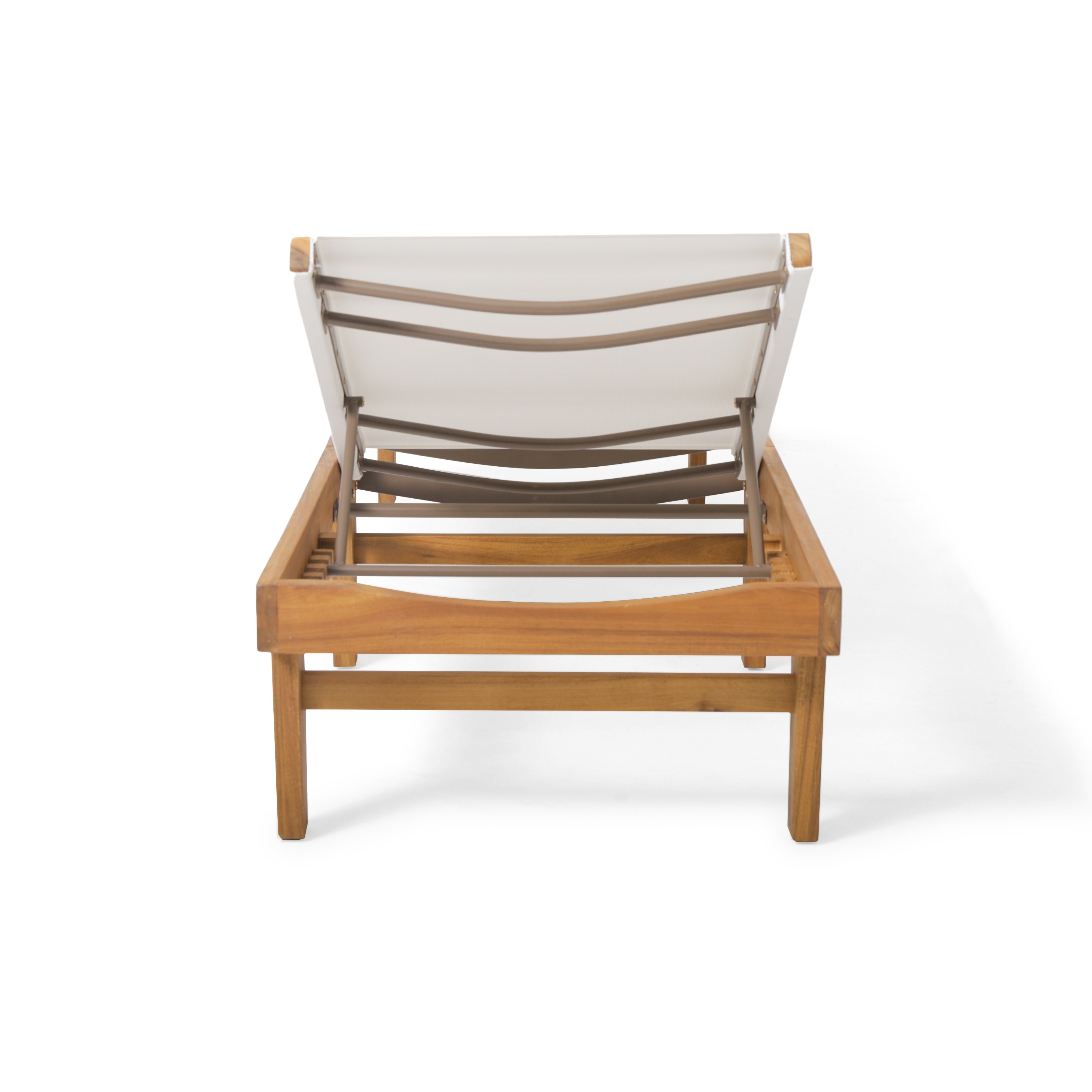 Summerland outdoor mesh sales and wood chaise lounge