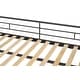 preview thumbnail 7 of 10, Black Twin over Twin Size Steel Bunk Bed with Fence