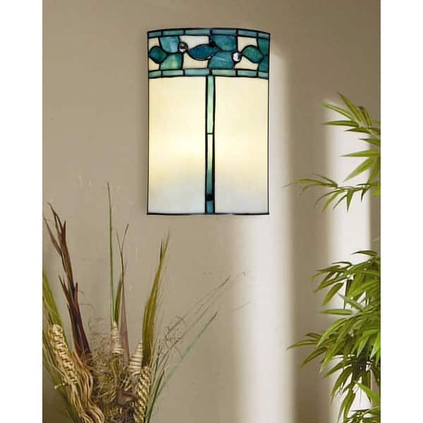 Shop 11 Green And Blue Leaves Designed Decorative Wall Sconce