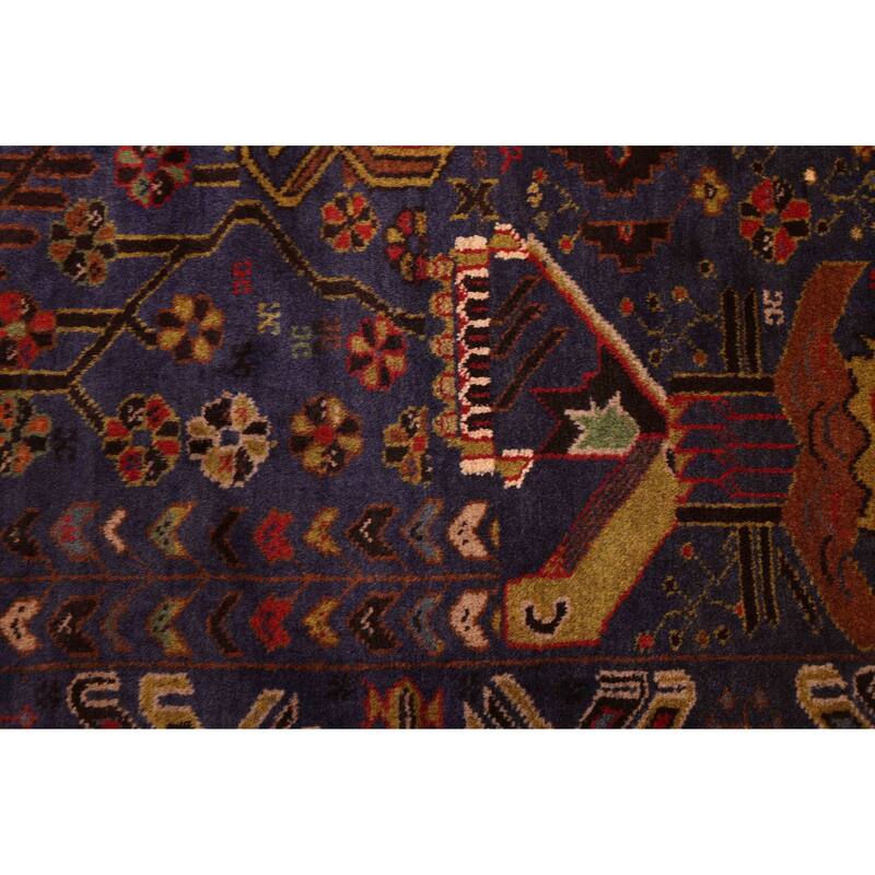 ECARPETGALLERY Hand-knotted Teimani Navy Wool Rug - 4'0 x 6'9