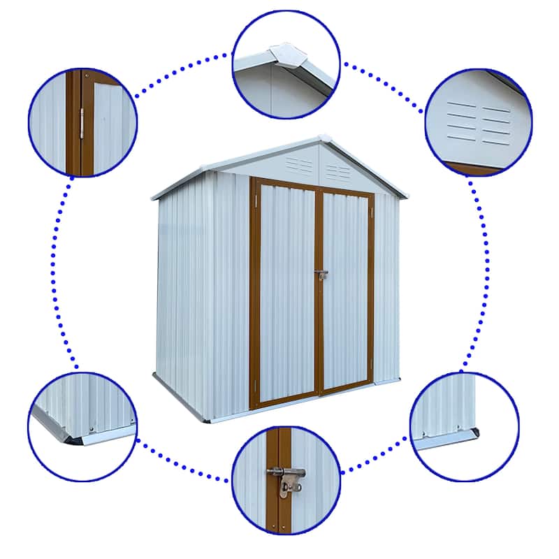 6FTx4FT Outdoor Storage Sheds Tool Storage Shed with Door
