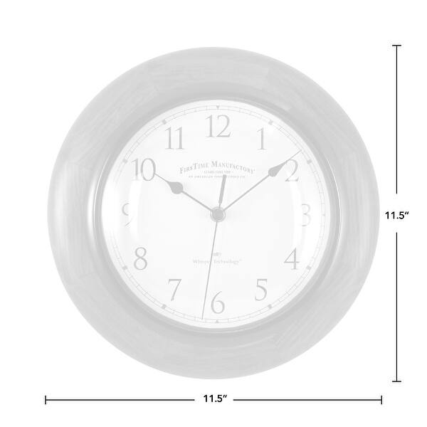 FirsTime & Co. Walnut Round Wall Clock, American Crafted, Walnut, Walnut Wood, 11.5 x 2 x 11.5 in