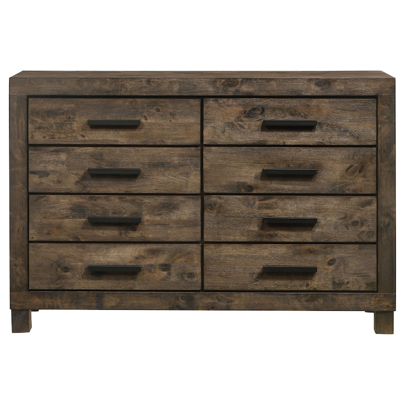 Woodmont 8-drawer Dresser Rustic Golden Brown