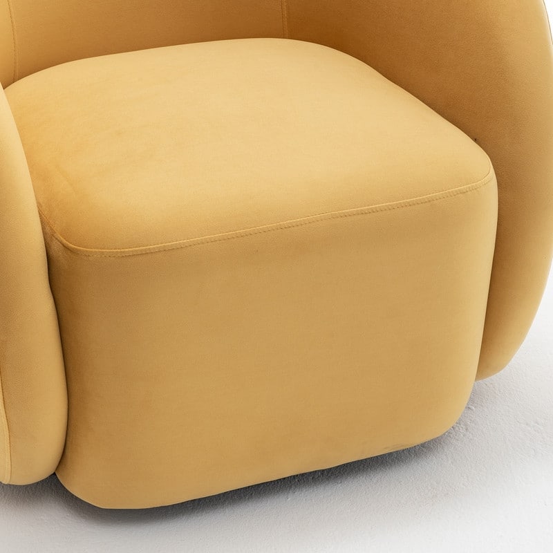 SEYNAR Modern Glam Velvet Upholstered 360 Degree Swivel Accent Armchair Set of 2