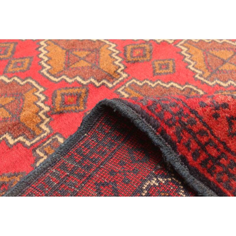 ECARPETGALLERY Hand-knotted Teimani Red Wool Rug - 2'7 x 4'4