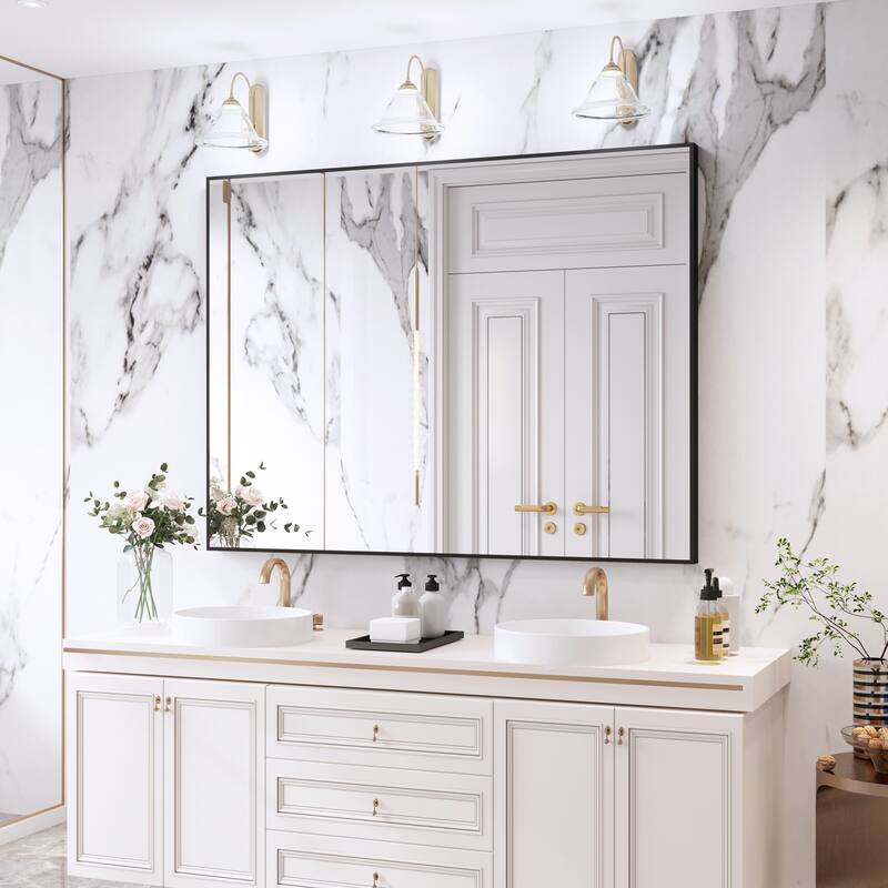 QuivaraView Wall Mounted Aluminum Frame Bathroom Vanity Mirror