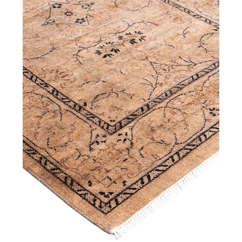 Overdyed One-of-a-Kind Hand-Knotted Runner Rug - Beige - 2' 8" x 8' 4"