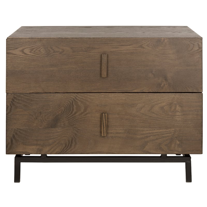 SAFAVIEH Shirleyann Dark Brown/ Black Storage Cabinet - 27.5" x 17.6" x 21.6" - 28Wx18Dx22H - Dark Brown