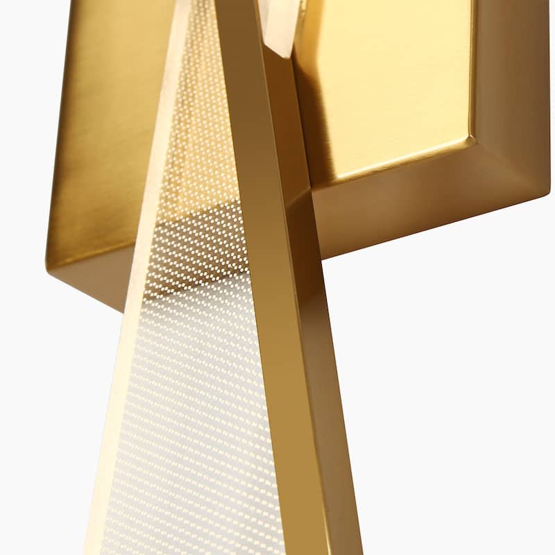 Modern LED Linear X Frame Glam Wall Sconce with Acrylic shade for Dining Room Mirror - W4.9" x H23.6" x D1.8"