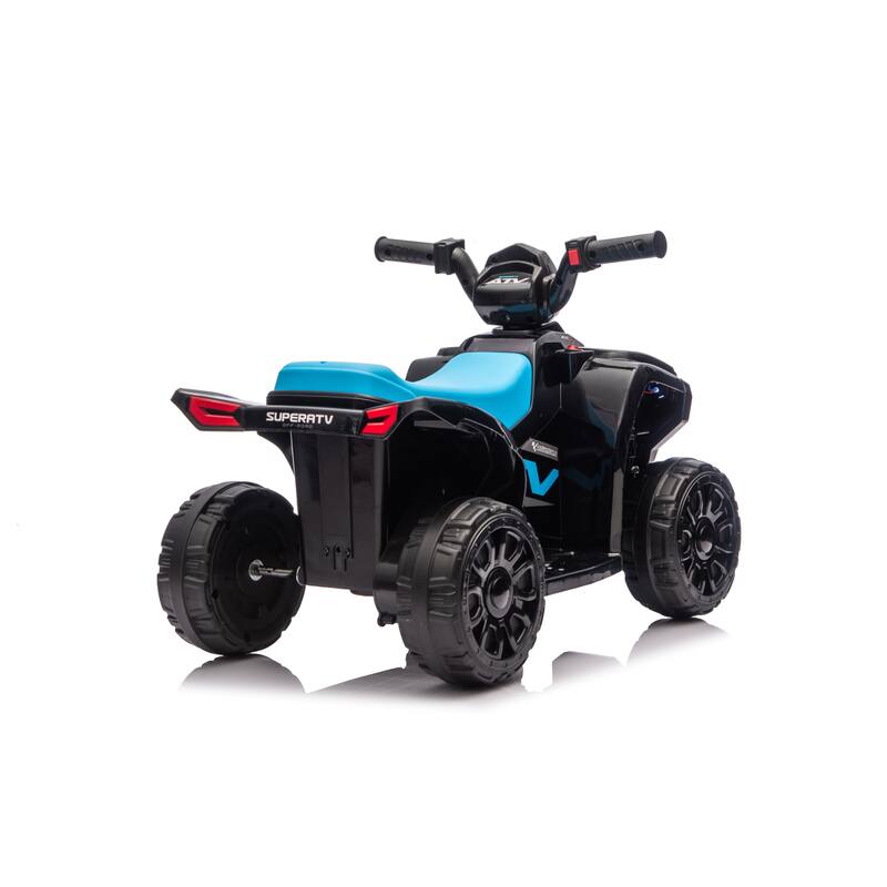 6V Kids Electric Ride-On ATV Quad for Ages 3-5, Anti-Slip Wheels & RWD - Blue