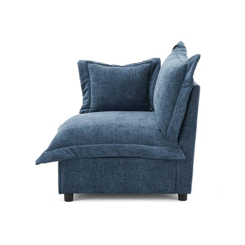 40"W Oversized Upholstered Chenille Comfy Cloud Corner Accent Chair