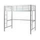 preview thumbnail 5 of 3, Twin over Loft Metal Bunk Bed Frame with Integrated Guardrails