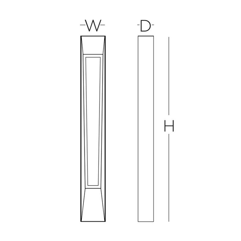 Rowan 20-inch ADA Textured Grey LED Outdoor Sconce, White Acrylic Shade