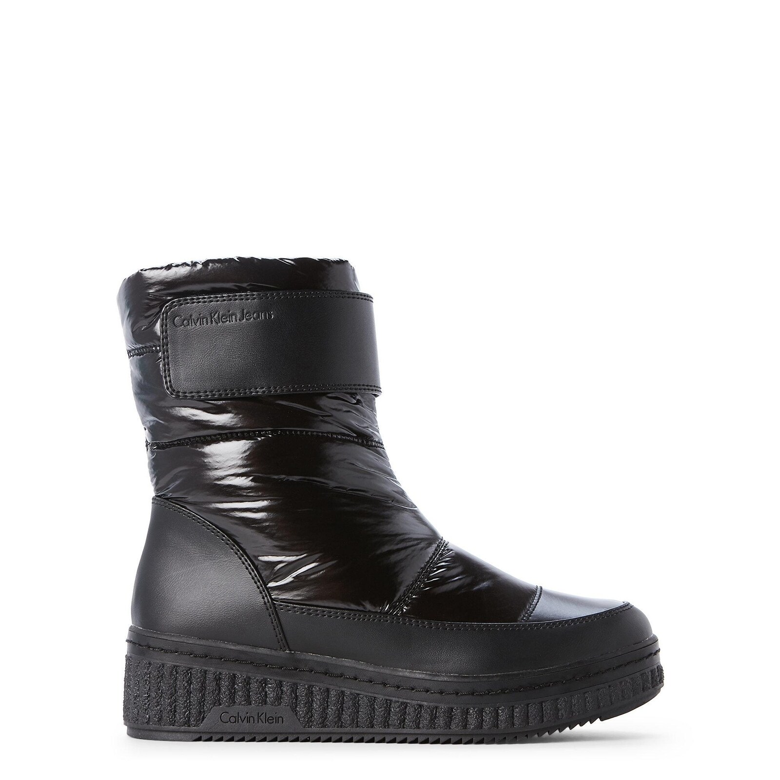 Calvin klein black leonie nylon wedge boots